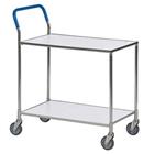 Tafelwagen klein met 2 houten plateaus - Draagvermogen 150 kg